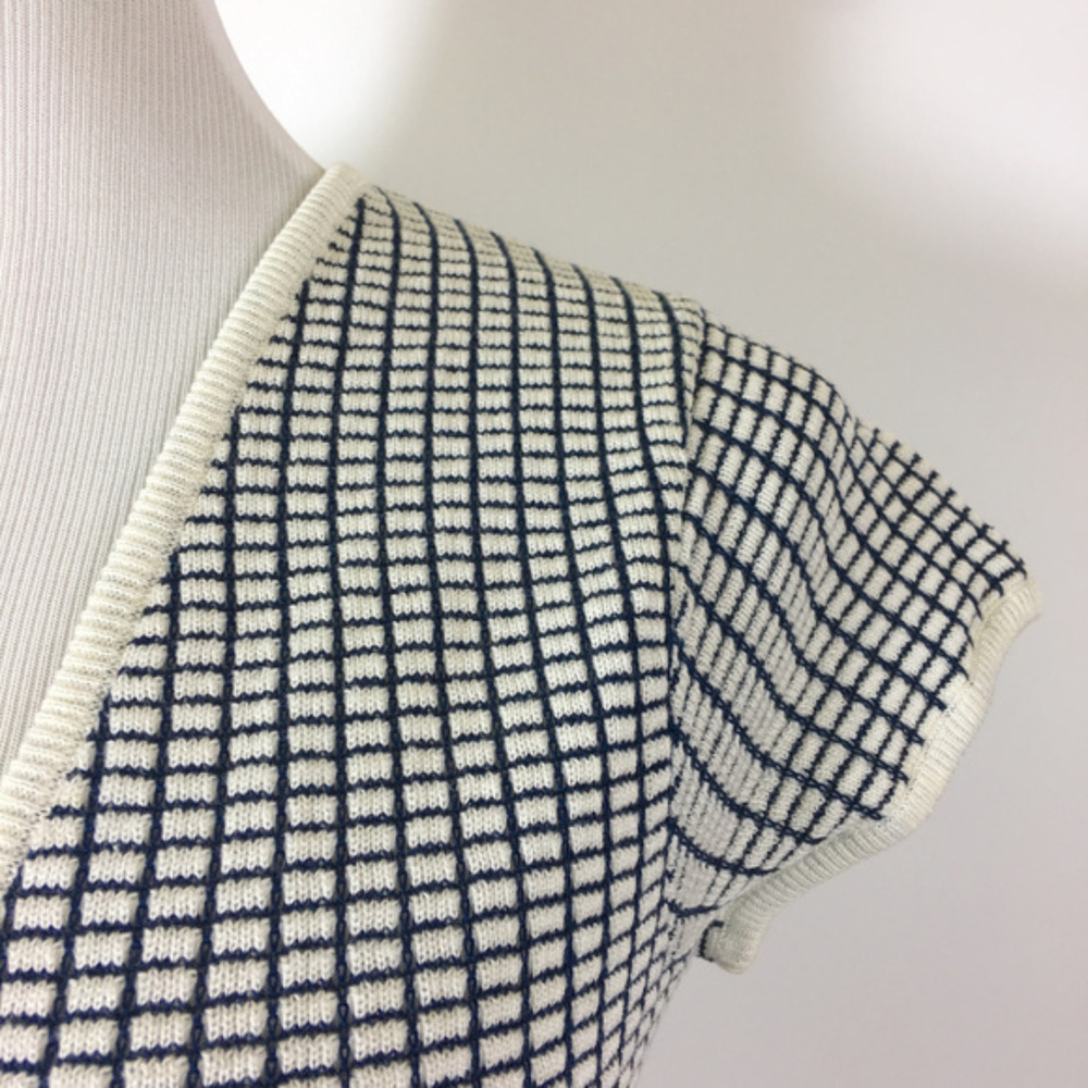 NWOT Anthropologie Moth navy and white cardigan - Picture 2 of 5
